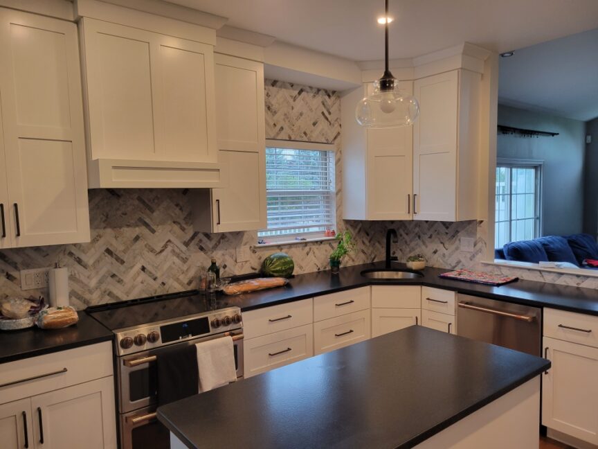 Kitchen custom tile install